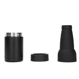 Vacuum Double Wall Stainless Steel Can Insulation and Cold Storage Tank with Bottle Opener Black