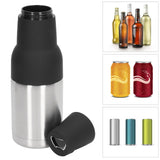 Vacuum Double Wall Stainless Steel Can Insulation and Cold Storage Tank with Bottle Opener Steel Color