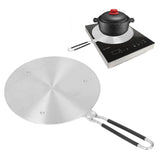 Heat Diffuser Plate Stainless Steel Fast Even Heat Induction Adapter Plate with Long Handle for Induction Cooker Iron Pan Type 22