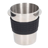 58mm Stainless Steel Coffee Dosing Cup Coffee Machine Handle Receiving Powder Cup with Silicone Ring Stainless Steel Color In Australia - Darrahopens