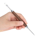 2PCS Coffee Art Pen Wooden Handle Stainless Steel Coffee Fancy Stitch Needle for DIY Decorating