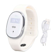 Outdoor Sports Mosquito Repellent Bracelet Ultrasonic Mosquito Repellent Wristband USB Rechargeable for Pregnant Women Children White In Australia - Darrahopens
