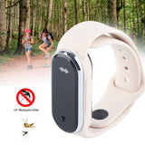Mosquito Repellent Bracelet 5V 1A 90mah USB Rechargeable Step Counting Temperature Ultrasonic Wristband White