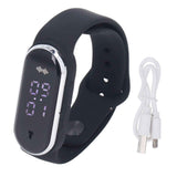 Anti Mosquito Bracelet Watch Silica Gel USB Rechargeable Ultrasonic Mosquito Repellent Bracelet for Outdoor Black In Australia - Darrahopens