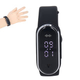 Anti Mosquito Bracelet Watch Silica Gel USB Rechargeable Ultrasonic Mosquito Repellent Bracelet for Outdoor Black