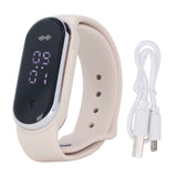 Anti Mosquito Bracelet Watch Silica Gel USB Rechargeable Ultrasonic Mosquito Repellent Bracelet for Outdoor White In Australia - Darrahopens