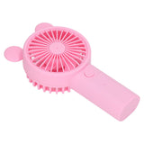 Handheld Fan Plastic USB Battery Dual Drive Built in Lithium Battery Mini Desk Fan for Summer Pink In Australia - Darrahopens