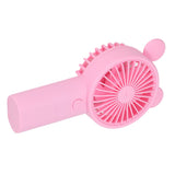 Handheld Fan Plastic USB Battery Dual Drive Built in Lithium Battery Mini Desk Fan for Summer Pink In Australia - Darrahopens