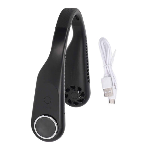 Hanging Neck Fan 3 Modes USB Charging 3600mAh Battery Adjustable Angle Mute Design Face Fan for Home Office Travel Black In Australia - Darrahopens