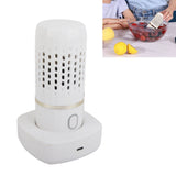 Vegetable Washing Machine Multifunction Wireless USB Charging Auto Capsule Fruit Purifier for Kitchen White