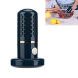 Vegetable Washing Machine Multifunction Wireless USB Charging Auto Capsule Fruit Purifier for Kitchen Blue