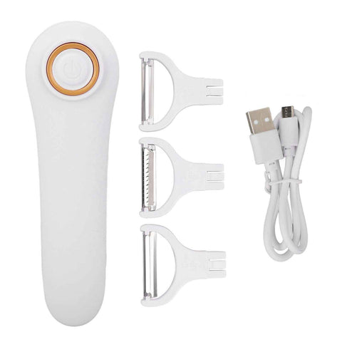 Electric Peeler Handheld USB Rechargeable Fruit Vegetables Peeler with 3 Cutter Heads for Home In Australia - Darrahopens
