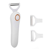 Electric Peeler Handheld USB Rechargeable Fruit Vegetables Peeler with 3 Cutter Heads for Home In Australia - Darrahopens