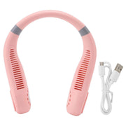 Bladeless Neck Fan Breathing Light 2400mah Rechargeable Hands Free Mini Neck Fan for Outdoor Travel Pink In Australia - Darrahopens