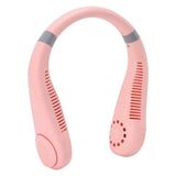 Bladeless Neck Fan Breathing Light 2400mah Rechargeable Hands Free Mini Neck Fan for Outdoor Travel Pink In Australia - Darrahopens