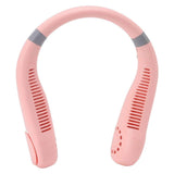 Bladeless Neck Fan Breathing Light 2400mah Rechargeable Hands Free Mini Neck Fan for Outdoor Travel Pink In Australia - Darrahopens