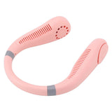 Bladeless Neck Fan Breathing Light 2400mah Rechargeable Hands Free Mini Neck Fan for Outdoor Travel Pink In Australia - Darrahopens