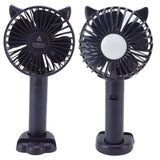 Hand Held Fan Portable USB Rechargeable Cute 3 Speed Wind Regulable ABS PC Battery Operated Fan for Travel Dark Blue