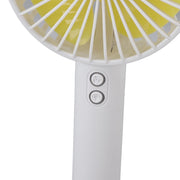 Hand Held Fan Portable USB Rechargeable Cute 3 Speed Wind Regulable ABS PC Battery Operated Fan for Travel White