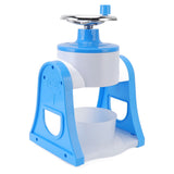 Hand Crank Shaved Ice Machine Stainless Steel Blades Safe Portable Ice Crusher for Home Restaurants Cafes Food Stalls Blue