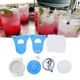 Hand Crank Shaved Ice Machine Stainless Steel Blades Safe Portable Ice Crusher for Home Restaurants Cafes Food Stalls Blue