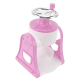 Hand Crank Shaved Ice Machine Stainless Steel Blades Safe Portable Ice Crusher for Home Restaurants Cafes Food Stalls Pink In Australia - Darrahopens