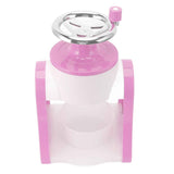 Hand Crank Shaved Ice Machine Stainless Steel Blades Safe Portable Ice Crusher for Home Restaurants Cafes Food Stalls Pink In Australia - Darrahopens