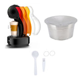 Stainless Steel Coffee Capsule Kit Reusable Filter Gasket Brush Spoon Powder Pressing Plate for EDG DG325