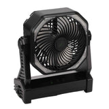 Camping Fan with LED Lantern 4 Levels 270 Degree Pivot Large Air Volume USB Rechargeable Outdoor Tent Fan with Light Hook Black In Australia - Darrahopens