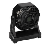 Camping Fan with LED Lantern 4 Levels 270 Degree Pivot Large Air Volume USB Rechargeable Outdoor Tent Fan with Light Hook Black In Australia - Darrahopens
