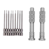 Steel Slotted Screwdriver Set with 9 Bits 2 Handles Hand Tool for Camera Lens Computer Electrical Maintenance In Australia - Darrahopens