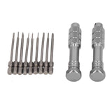 Steel Slotted Screwdriver Set with 9 Bits 2 Handles Hand Tool for Camera Lens Computer Electrical Maintenance In Australia - Darrahopens