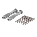 Steel Slotted Screwdriver Set with 9 Bits 2 Handles Hand Tool for Camera Lens Computer Electrical Maintenance In Australia - Darrahopens