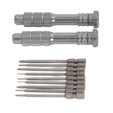 Steel Slotted Screwdriver Set with 9 Bits 2 Handles Hand Tool for Camera Lens Computer Electrical Maintenance In Australia - Darrahopens