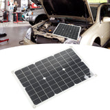 Solar Panel Kit Monocrystalline High Conversion Rate Dual USB Interface Output DIY Solar Panel for Hiking Camping 20W 5V