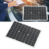 Solar Panel Kit Monocrystalline High Conversion Rate Dual USB Interface Output DIY Solar Panel for Hiking Camping 20W 5V