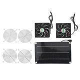 Solar Fan Portable Safe Environment Friendly Dual Exhaust Fan with Solar Panel for Pet House DC 12V