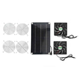 Solar Fan Portable Safe Environment Friendly Dual Exhaust Fan with Solar Panel for Pet House DC 12V