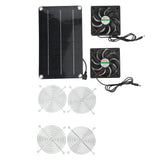 Solar Fan Portable Safe Environment Friendly Dual Exhaust Fan with Solar Panel for Pet House DC 12V