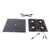 Solar Panel Fan Kit Waterproof Monocrystalline Silicon Solar Fan 4 Ports Ventilator Exhaust Fan for Greenhouses In Australia - Darrahopens