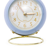 European Style Metal Clock Ingenious Mute Round Children Electronic Quartz Alarm Clock for Living Room Bedroom Purple In Australia - Darrahopens