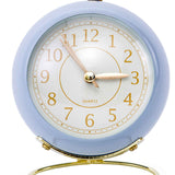 European Style Metal Clock Ingenious Mute Round Children Electronic Quartz Alarm Clock for Living Room Bedroom Purple In Australia - Darrahopens