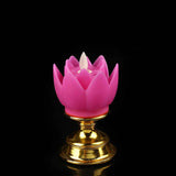 LED Lotus Lamp Colorful LED Soft Natural Light Lifelike Safe Odorless Durable Buddha Lamp for Bedroom Office Living Room Purple In Australia - Darrahopens