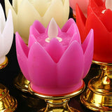 LED Lotus Lamp Colorful LED Soft Natural Light Lifelike Safe Odorless Durable Buddha Lamp for Bedroom Office Living Room Purple In Australia - Darrahopens