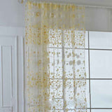 Sheer Curtain Innovative Elegant Translucent Floral Voile Drapes for Living Room Study Room Bedroom Yellow 100x250cm / 39.4x98.4in (Hooks) In Australia - Darrahopens