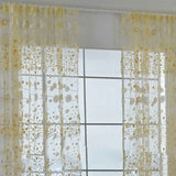 Sheer Curtain Innovative Elegant Translucent Floral Voile Drapes for Living Room Study Room Bedroom Yellow 100x250cm / 39.4x98.4in (Hooks) In Australia - Darrahopens