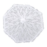 White Lace Parasol Umbrella J Handle Elegant Appearance Bridal Lace Umbrella for Wedding Party Decorations Prom