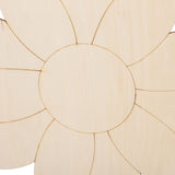 2pcs Wooden Flower Cutouts DIY Lotus Shape Unfinished Wooden Cutouts Home Garden Wood Chip Decor Pendant with 2 Hemp Rope