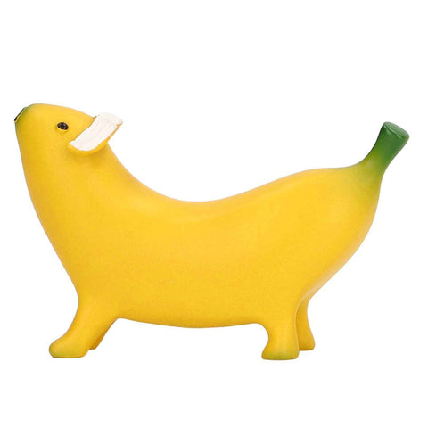 Banana Dog Sculpture Resin Funny Lovely Lightweight Banana Dog Art Decoration for Home Desktop S 8x6cm/3.1x2.4in In Australia - Darrahopens