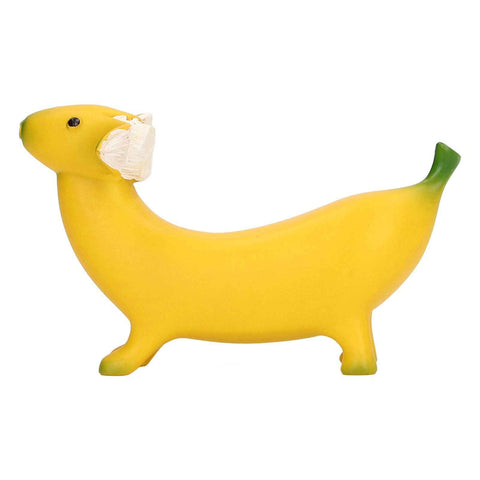 Banana Dog Sculpture Resin Funny Lovely Lightweight Banana Dog Art Decoration for Home Desktop M 13x8cm/5.1x3.1in In Australia - Darrahopens